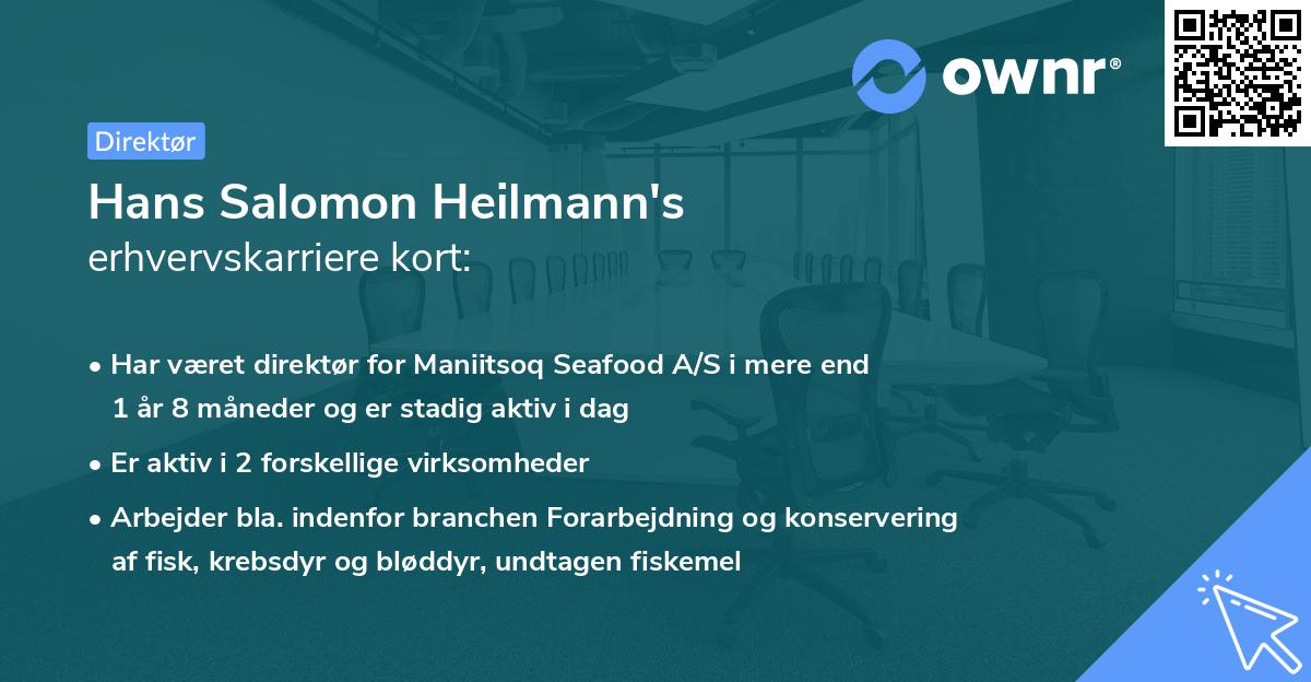 Hans Salomon Heilmann's erhvervskarriere kort