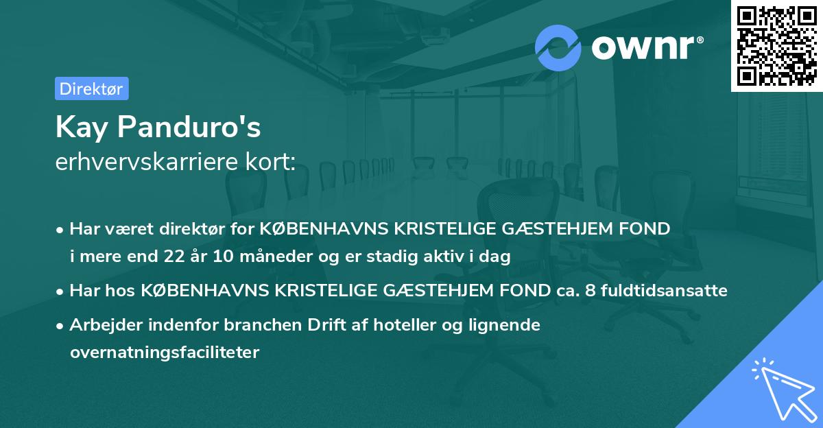 Kay Panduro's erhvervskarriere kort
