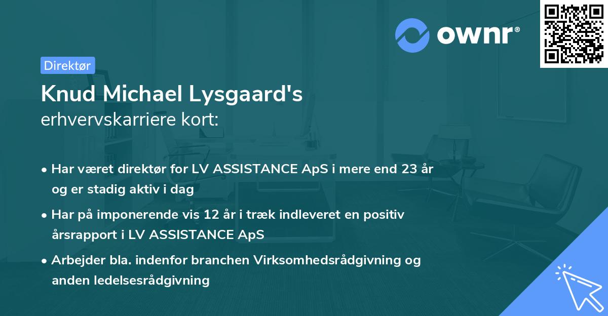 Knud Michael Lysgaard's erhvervskarriere kort