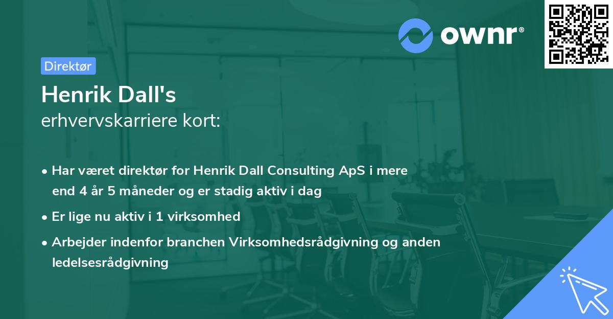 Henrik Dall's erhvervskarriere kort
