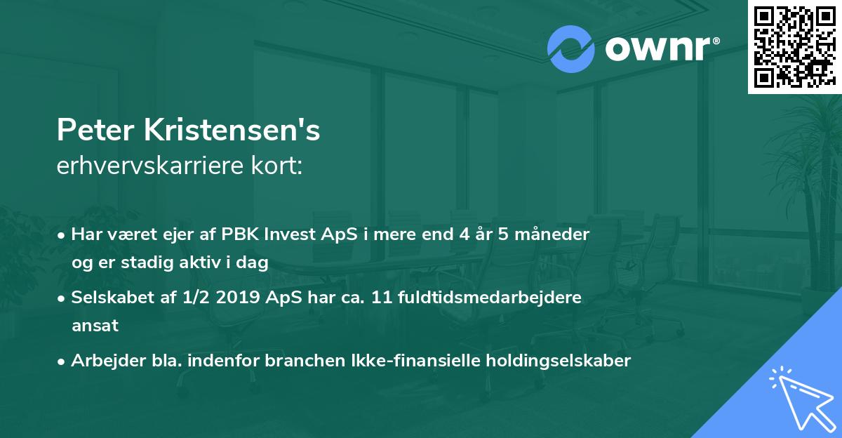 Peter Kristensen's erhvervskarriere kort
