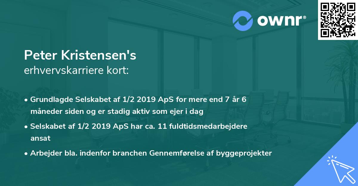 Peter Kristensen's erhvervskarriere kort