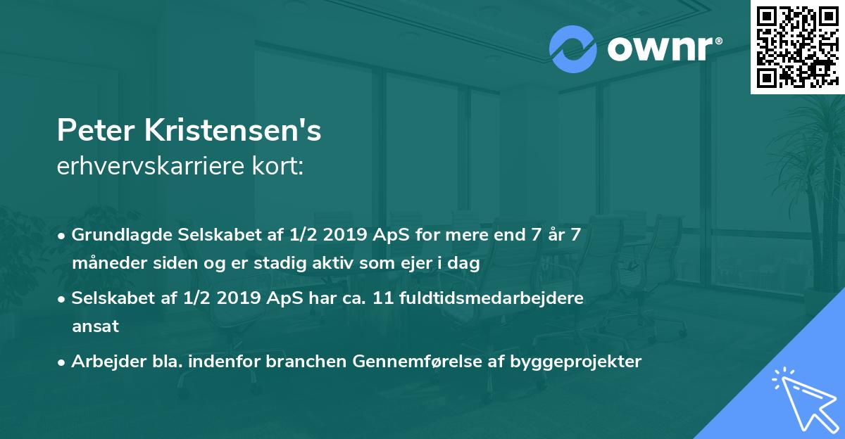 Peter Kristensen's erhvervskarriere kort