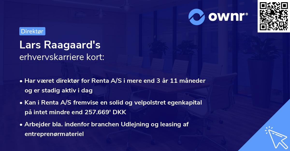 Lars Raagaard's erhvervskarriere kort
