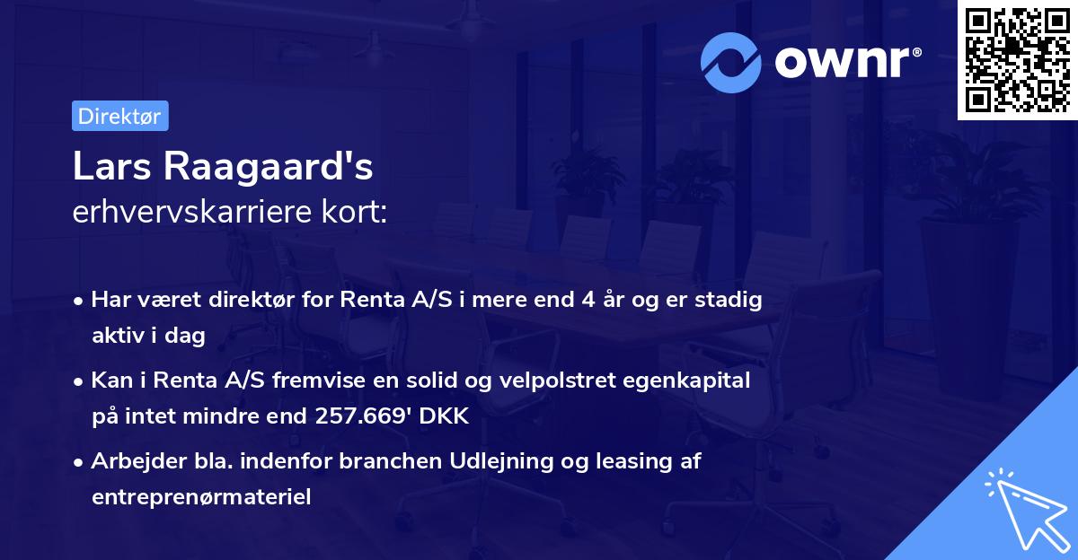 Lars Raagaard's erhvervskarriere kort
