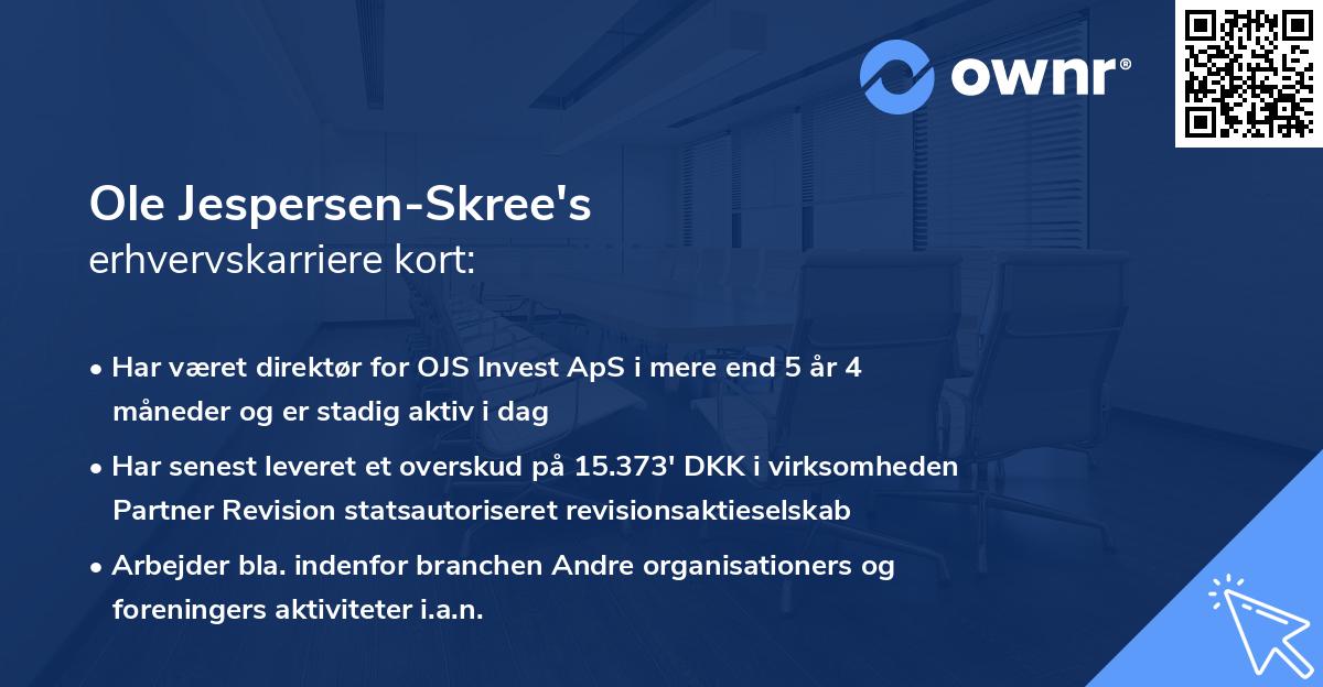 Ole Jespersen-Skree's erhvervskarriere kort