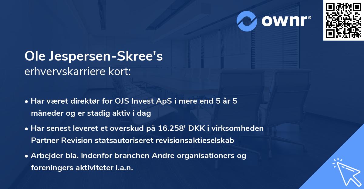 Ole Jespersen-Skree's erhvervskarriere kort