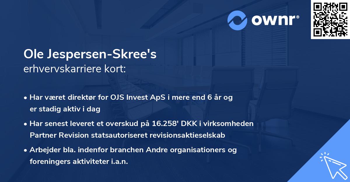 Ole Jespersen-Skree's erhvervskarriere kort