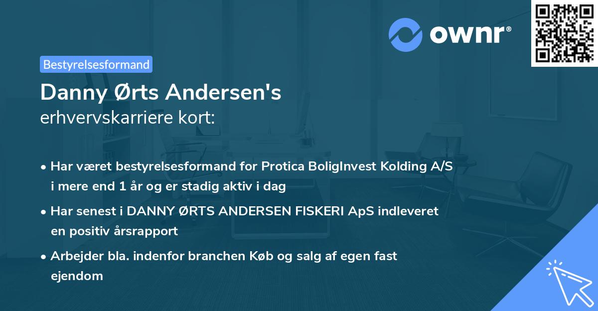 Danny Ørts Andersen's erhvervskarriere kort