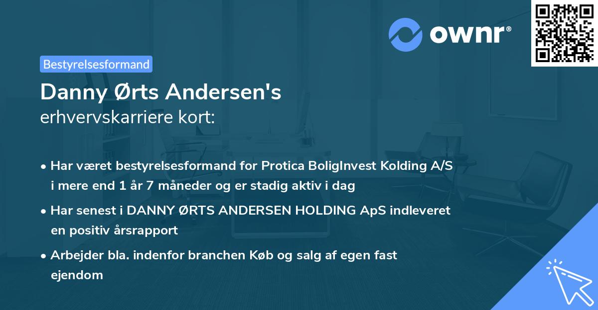 Danny Ørts Andersen's erhvervskarriere kort