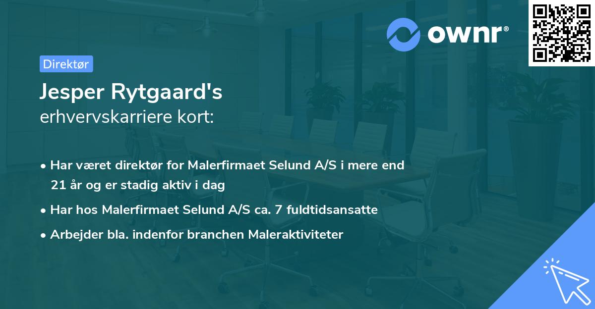 Jesper Rytgaard's erhvervskarriere kort
