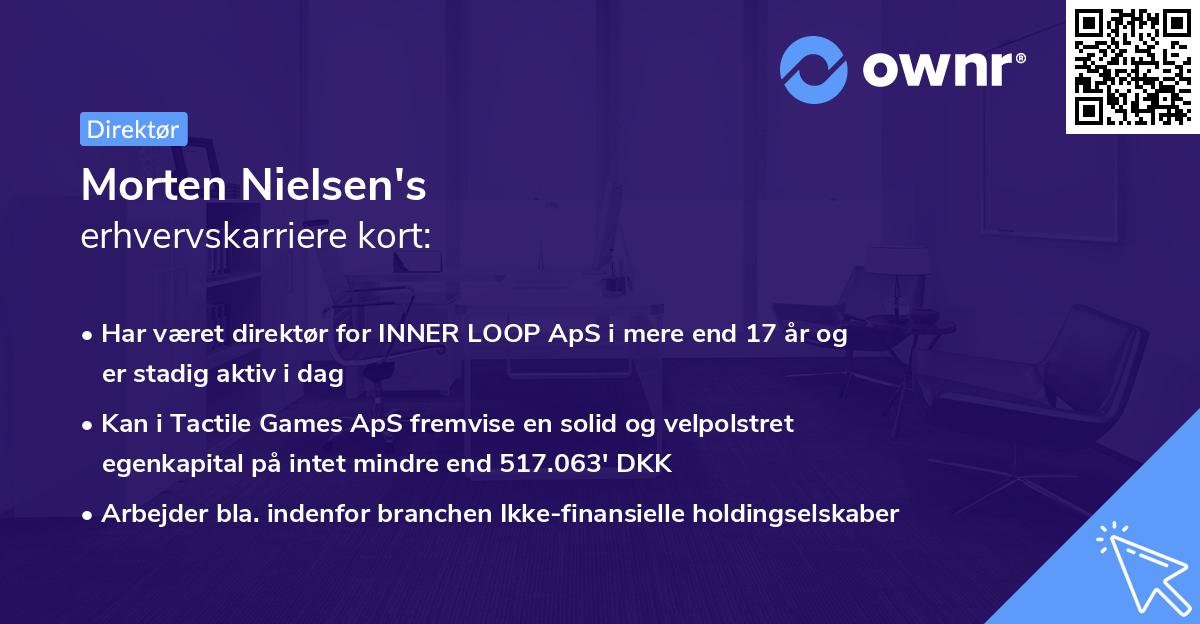 Morten Nielsen's erhvervskarriere kort