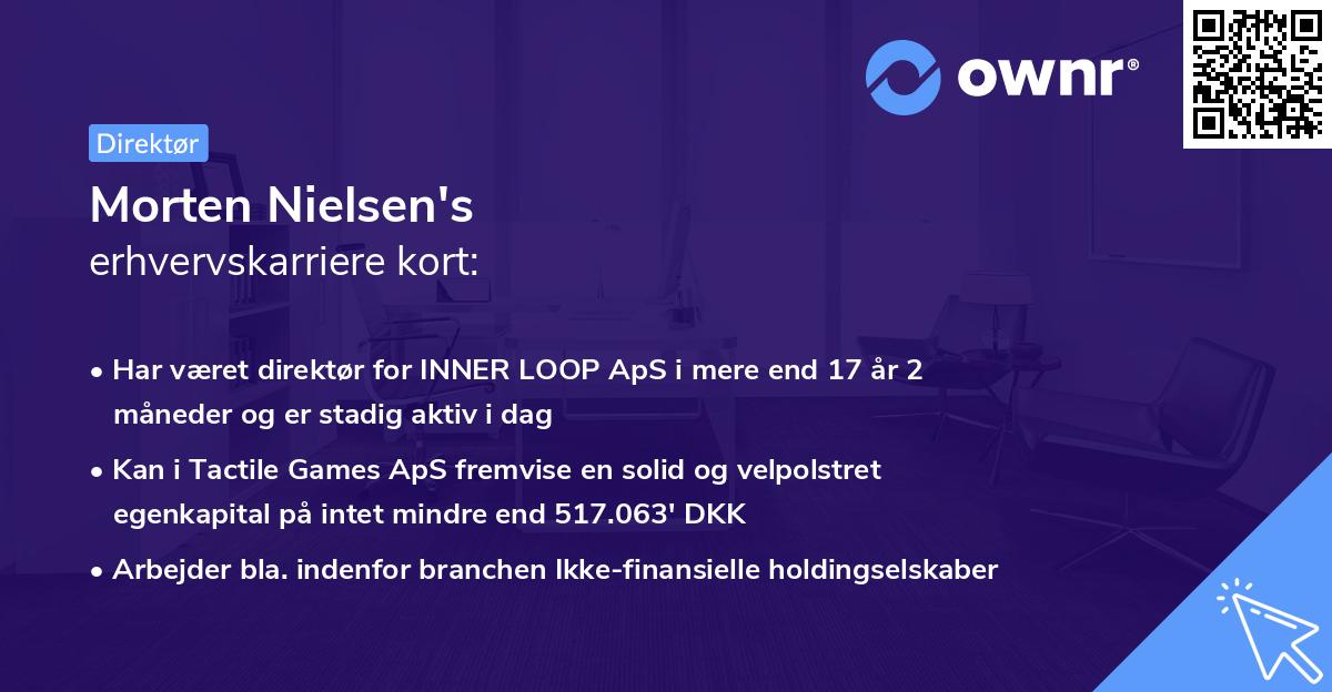 Morten Nielsen's erhvervskarriere kort