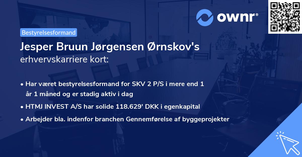 Jesper Bruun Jørgensen Ørnskov's erhvervskarriere kort