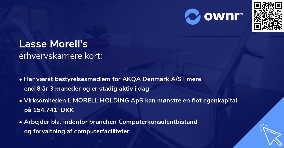 Lasse Morell's erhvervskarriere kort