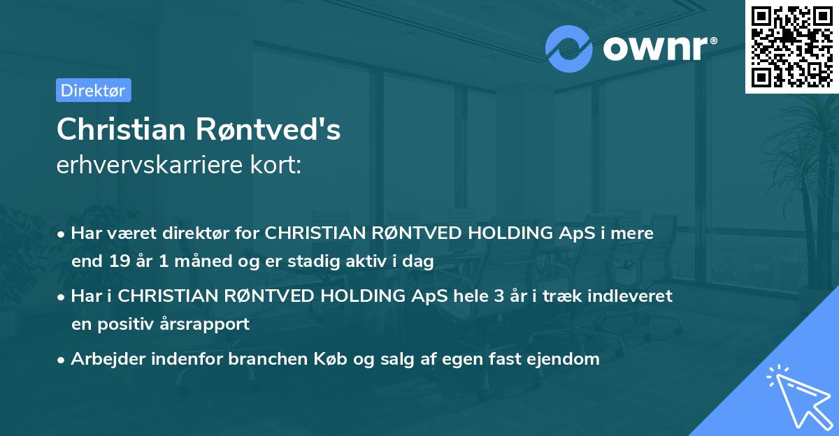 Christian Røntved's erhvervskarriere kort