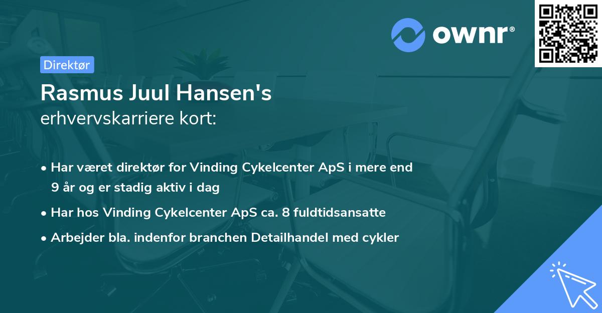 Rasmus Juul Hansen's erhvervskarriere kort