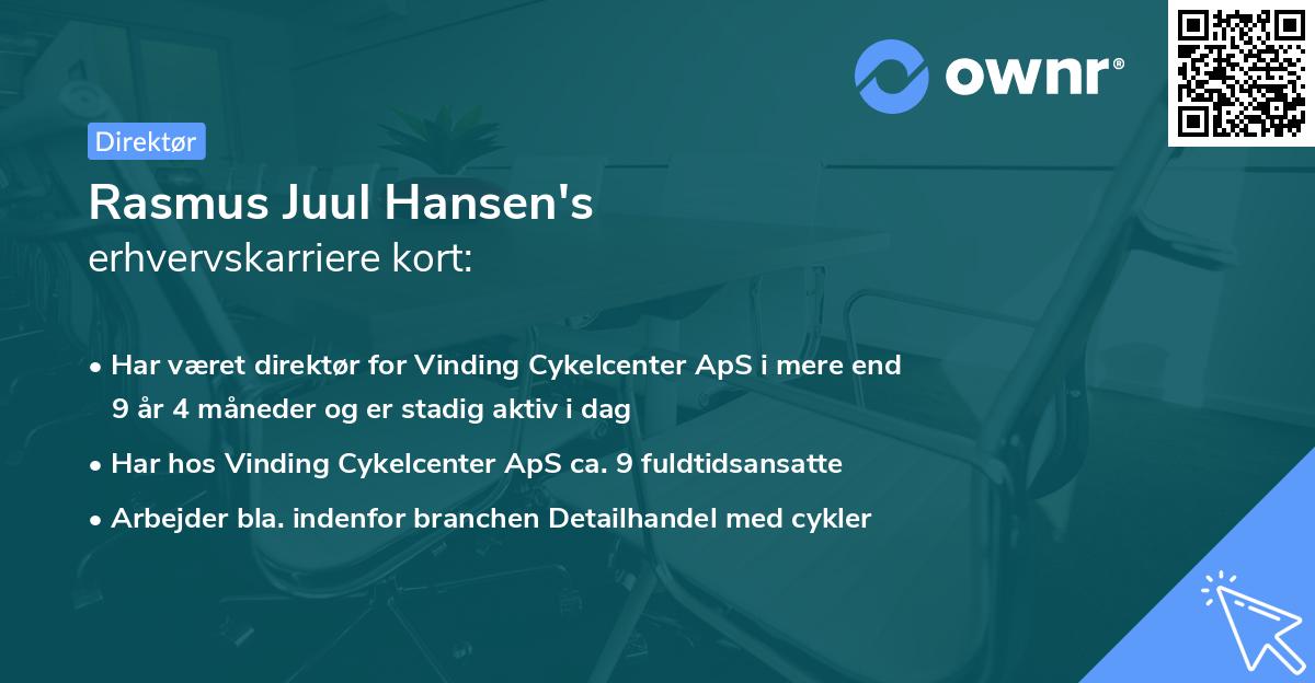 Rasmus Juul Hansen's erhvervskarriere kort