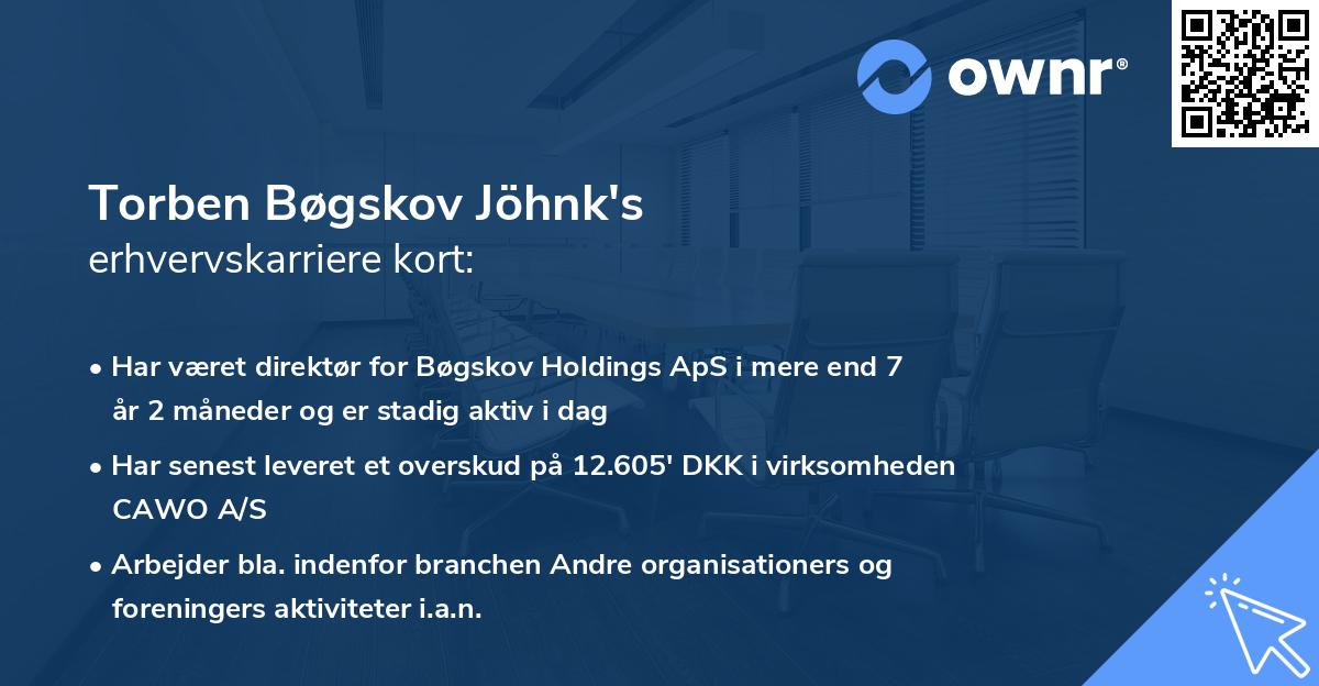Torben Bøgskov Jöhnk's erhvervskarriere kort