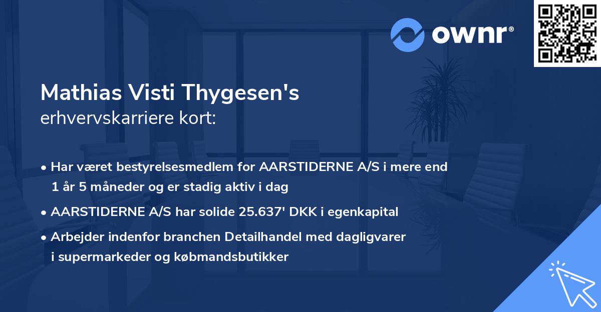 Mathias Visti Thygesen's erhvervskarriere kort