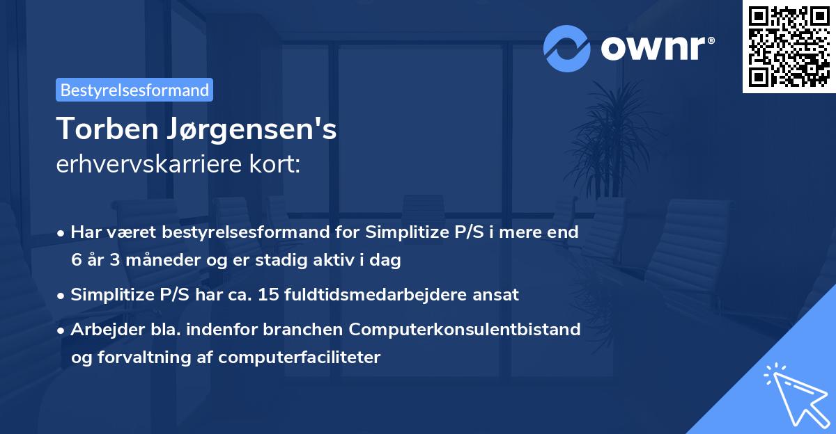 Torben Jørgensen's erhvervskarriere kort