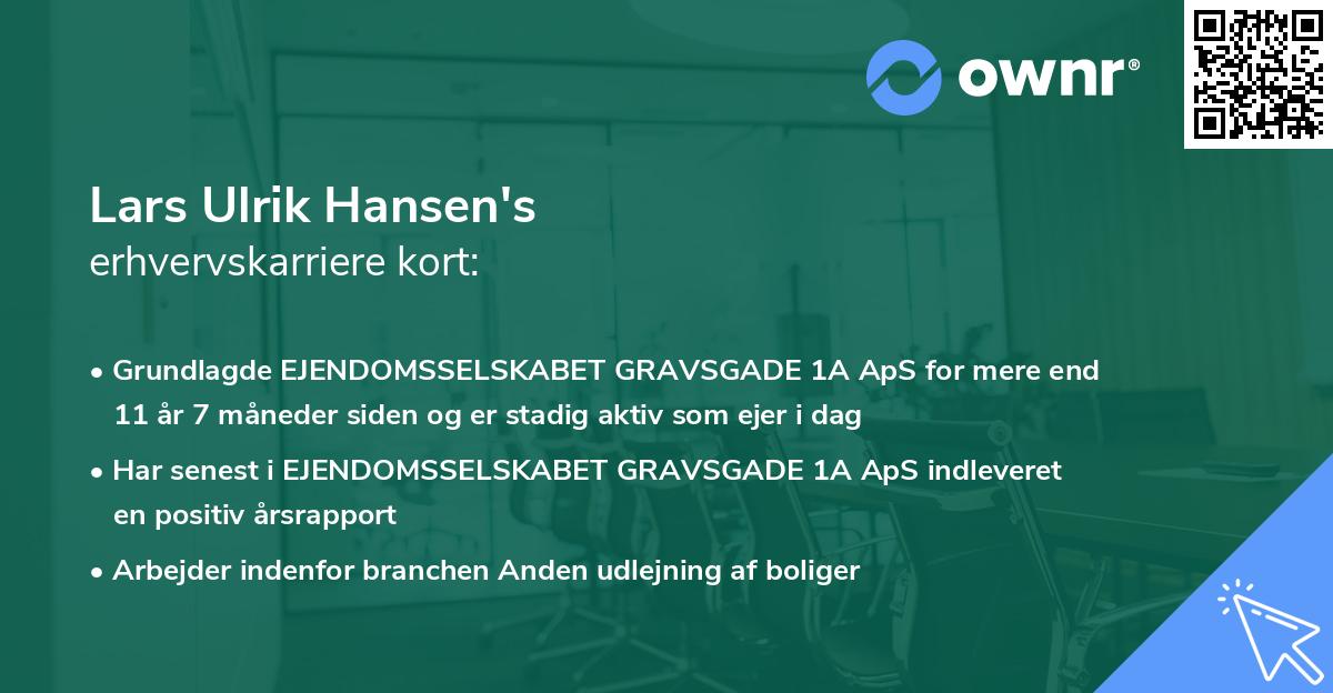 Lars Ulrik Hansen's erhvervskarriere kort