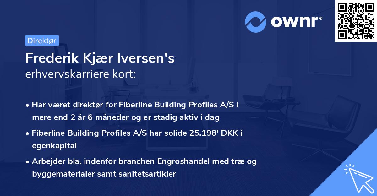 Frederik Kjær Iversen's erhvervskarriere kort