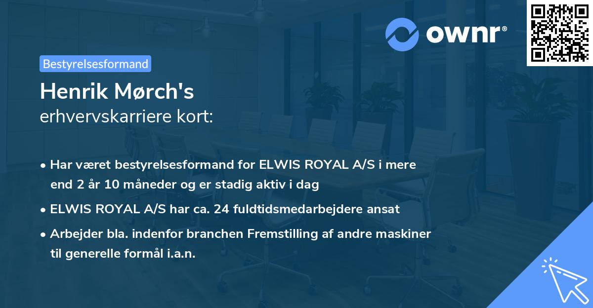 Henrik Mørch's erhvervskarriere kort