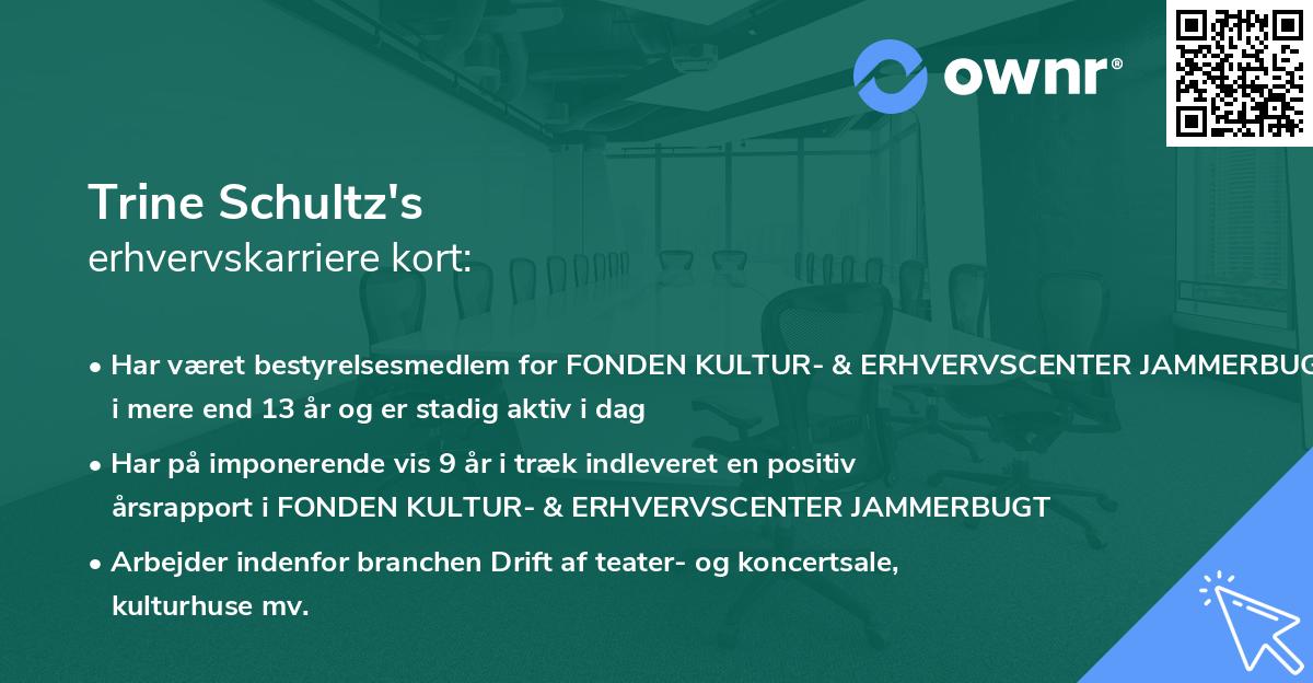 Trine Schultz's erhvervskarriere kort