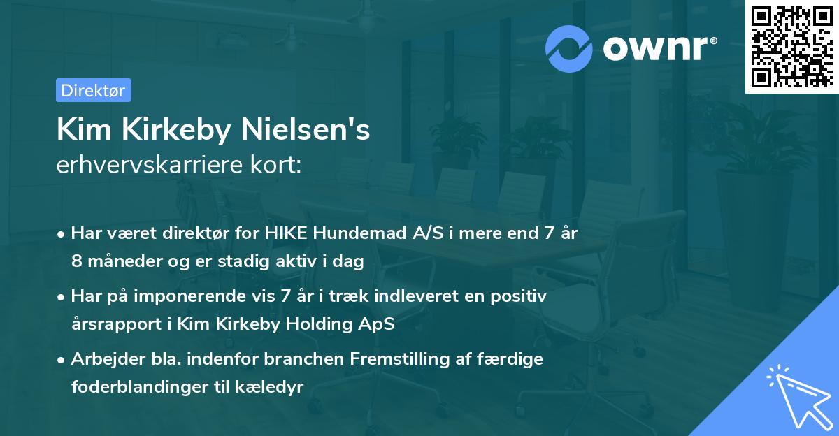 Kim Kirkeby Nielsen's erhvervskarriere kort