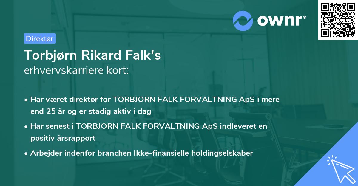 Torbjørn Rikard Falk's erhvervskarriere kort