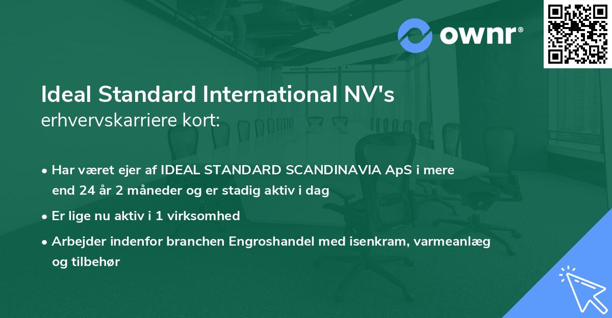 Ideal Standard International NV's erhvervskarriere kort