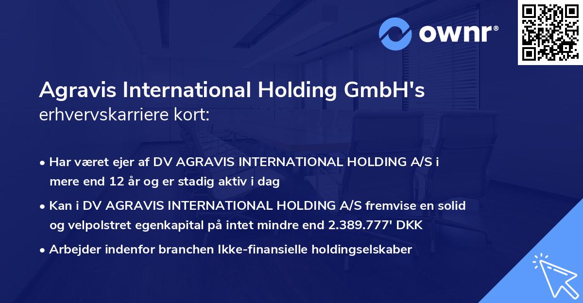 Agravis International Holding GmbH's erhvervskarriere kort