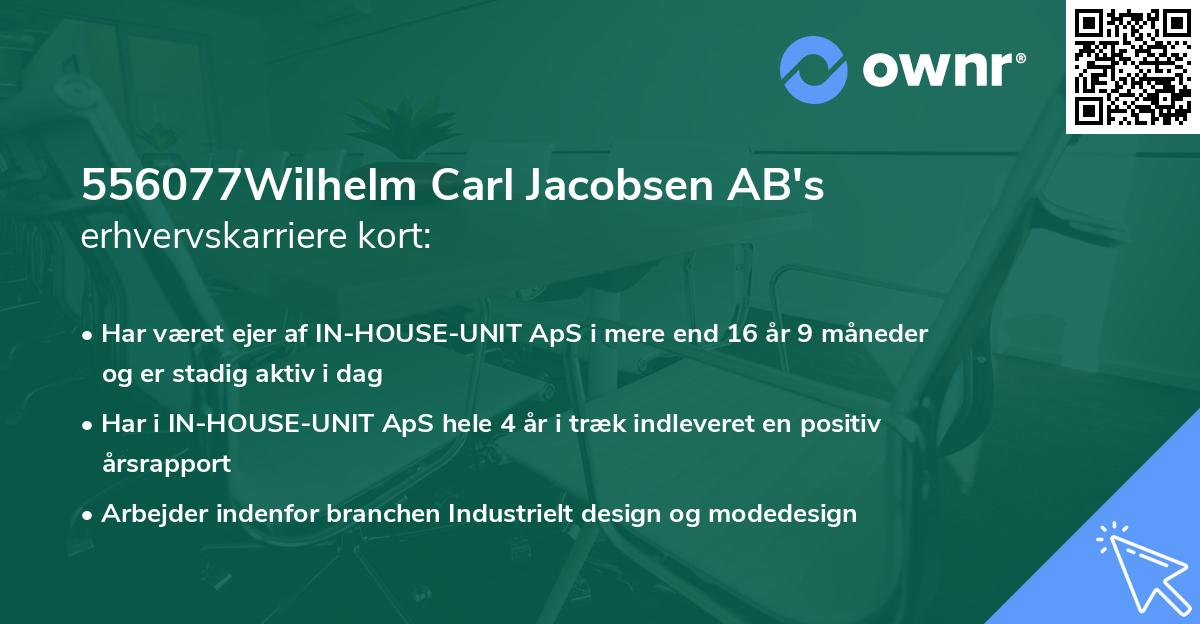 556077Wilhelm Carl Jacobsen AB's erhvervskarriere kort