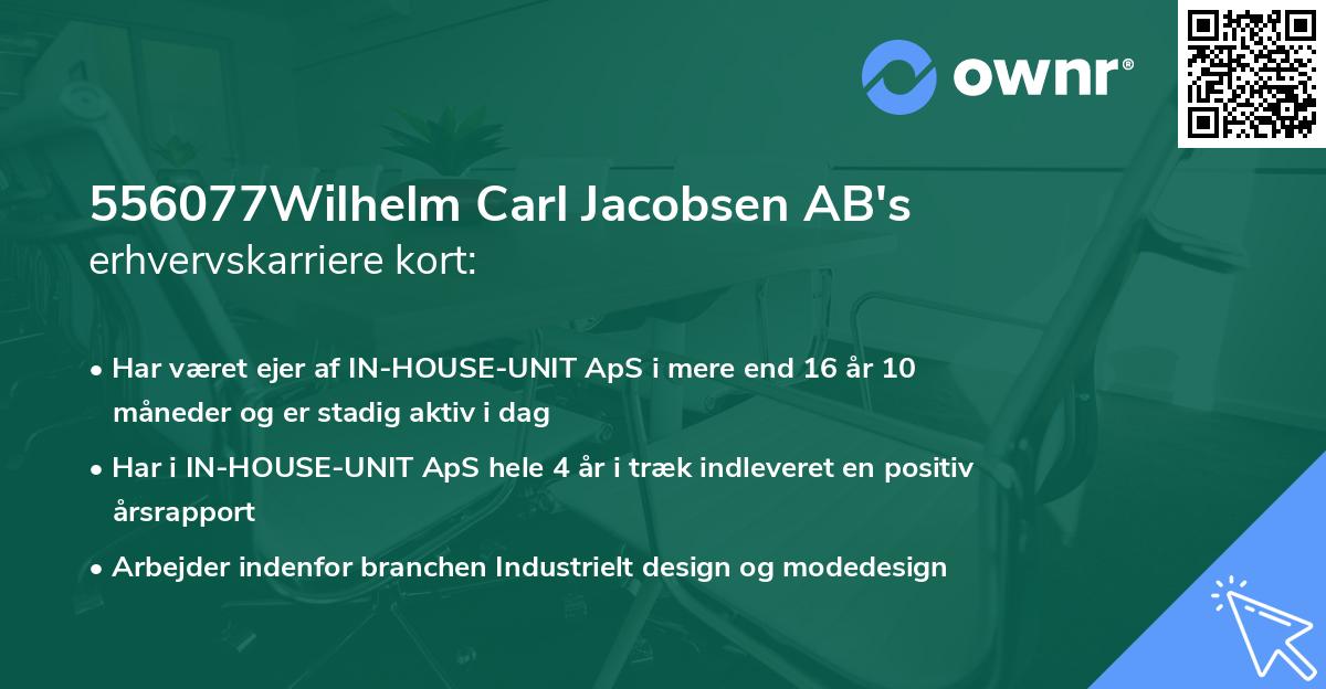 556077Wilhelm Carl Jacobsen AB's erhvervskarriere kort