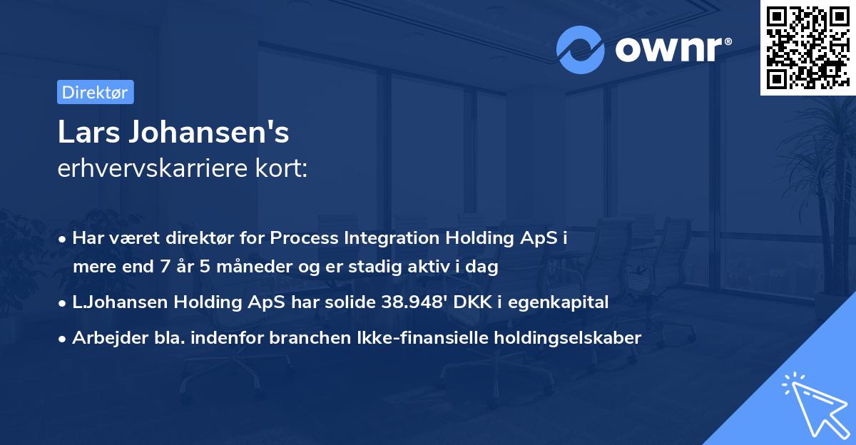 Lars Johansen's erhvervskarriere kort