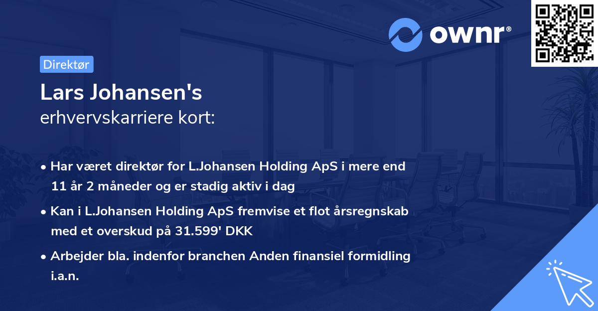 Lars Johansen's erhvervskarriere kort