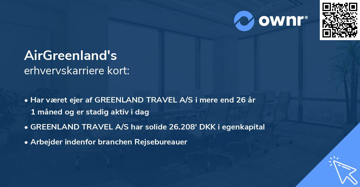 AirGreenland's erhvervskarriere kort