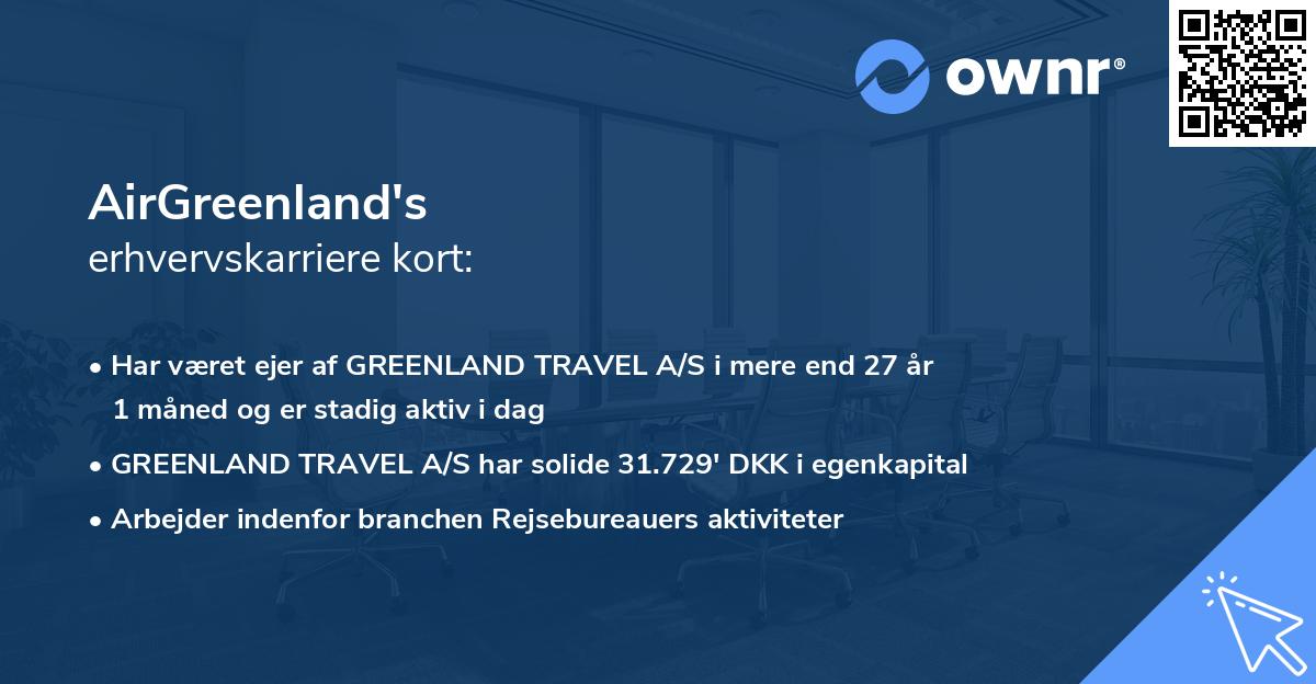 AirGreenland's erhvervskarriere kort
