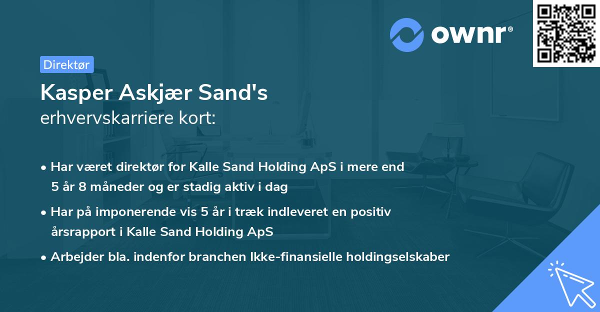Kasper Askjær Sand's erhvervskarriere kort