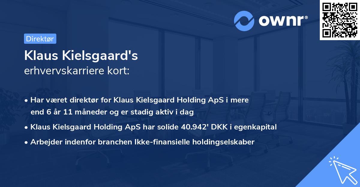 Klaus Kielsgaard's erhvervskarriere kort