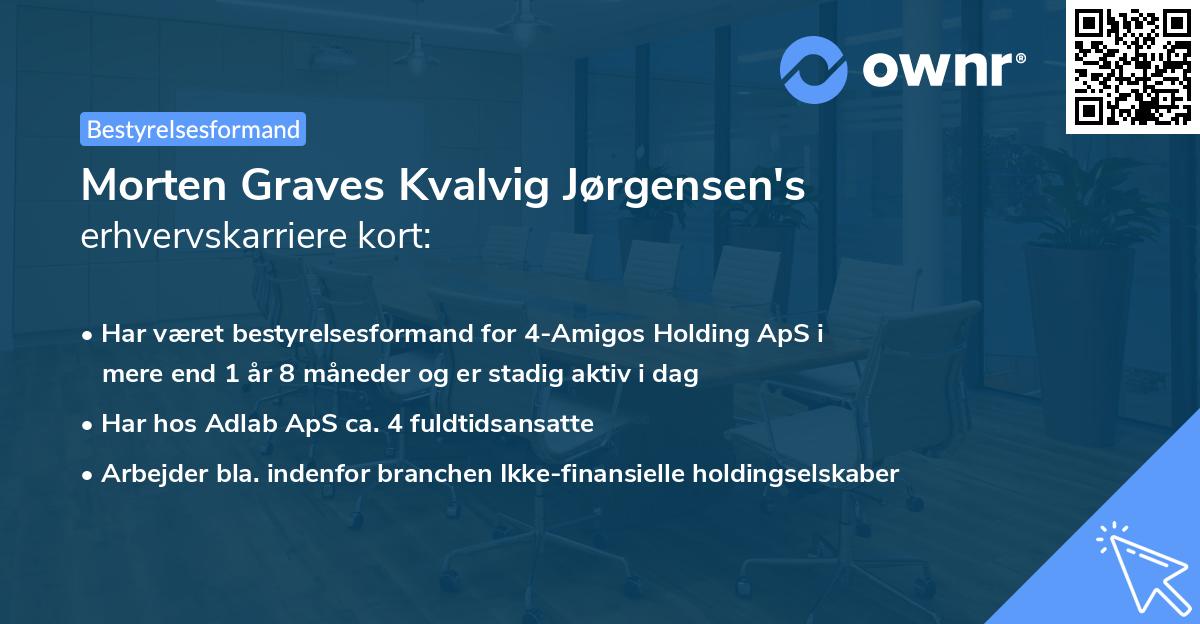 Morten Graves Kvalvig Jørgensen's erhvervskarriere kort