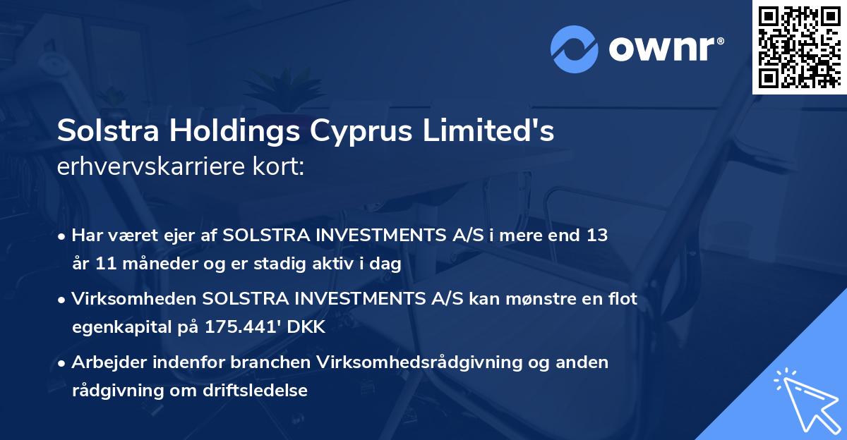 Solstra Holdings Cyprus Limited's erhvervskarriere kort