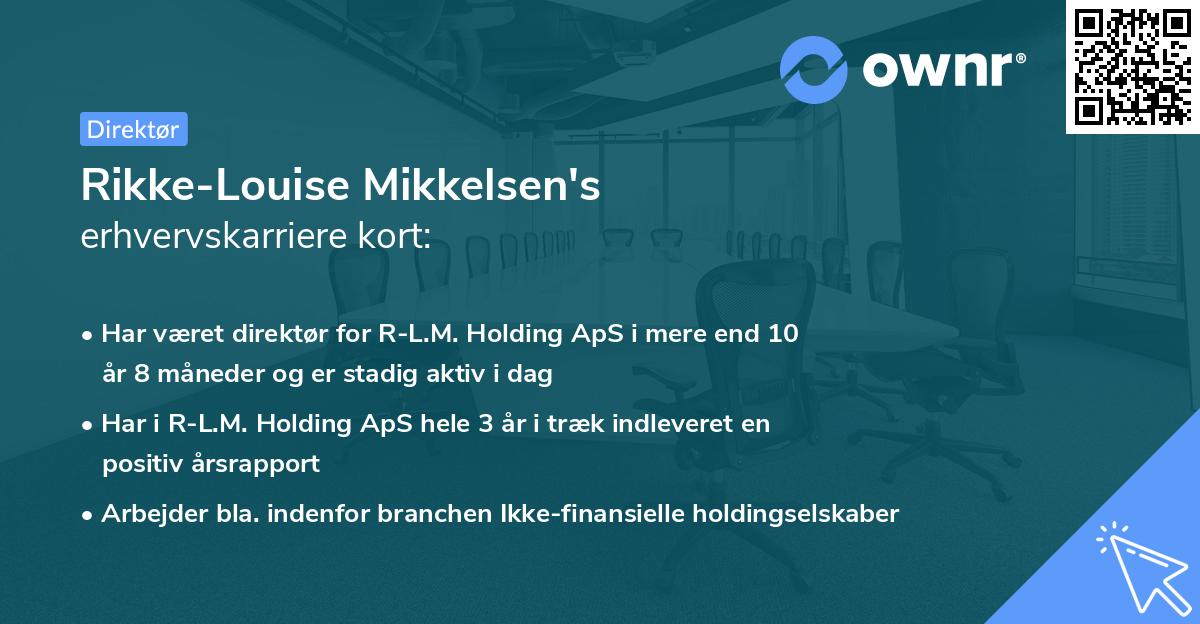 Rikke-Louise Mikkelsen's erhvervskarriere kort