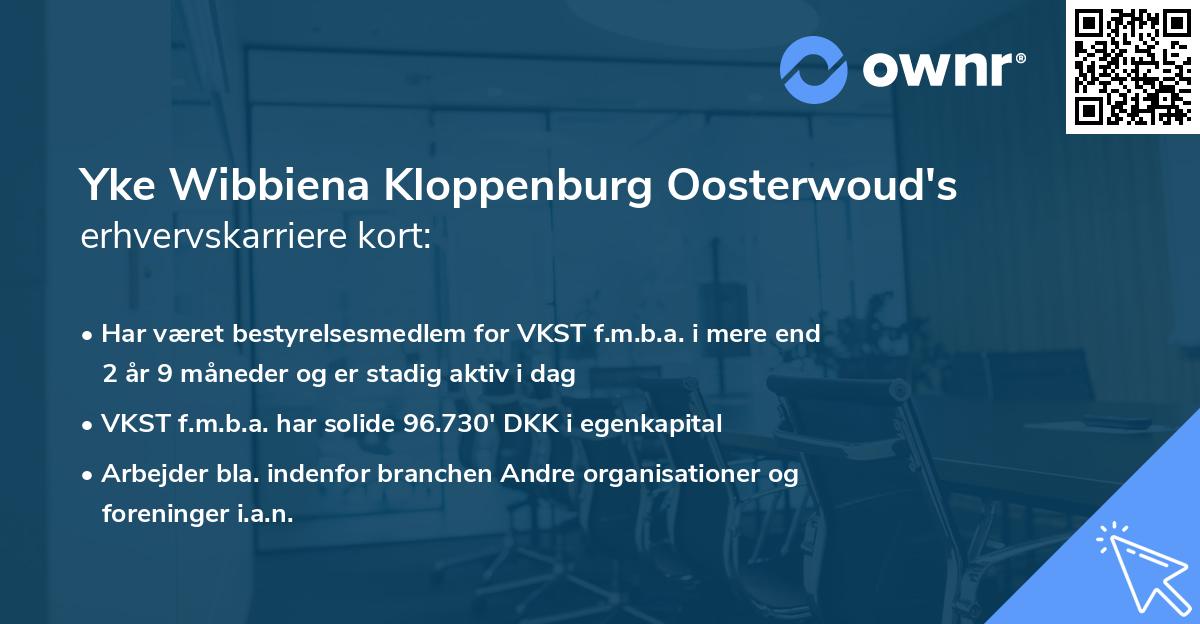 Yke Wibbiena Kloppenburg Oosterwoud's erhvervskarriere kort