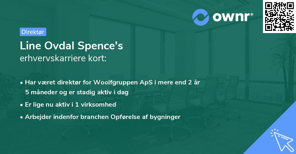 Line Ovdal Spence's erhvervskarriere kort