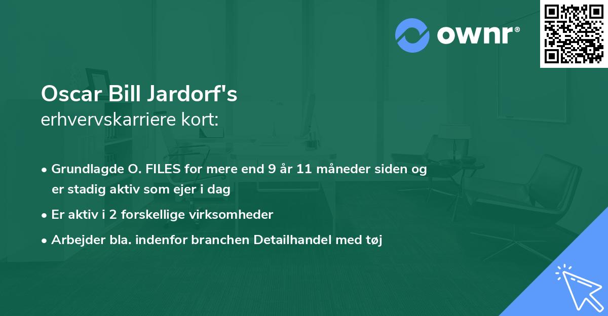 Oscar Bill Jardorf's erhvervskarriere kort