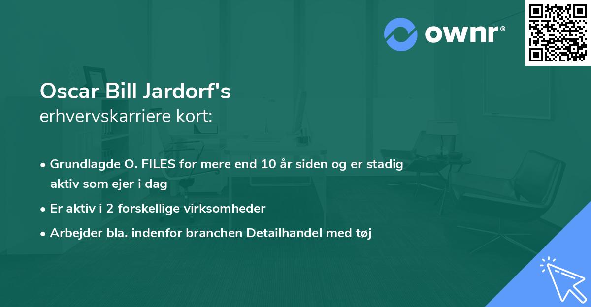 Oscar Bill Jardorf's erhvervskarriere kort