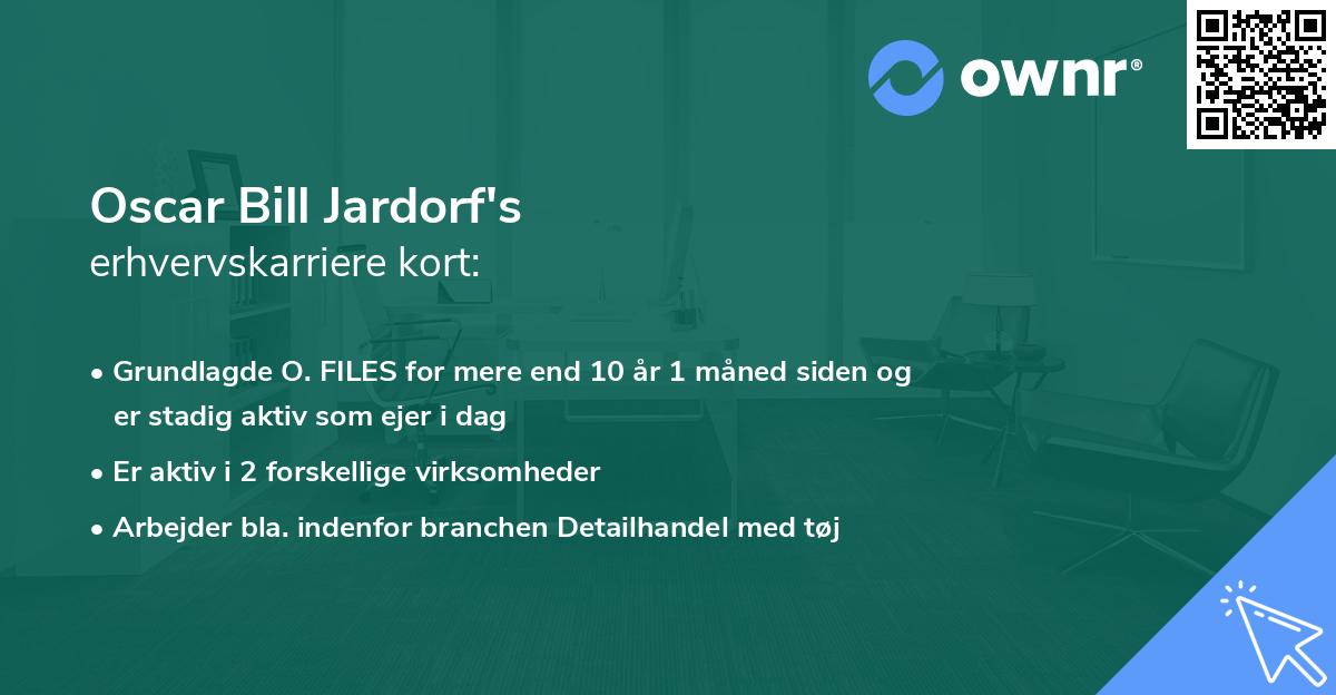 Oscar Bill Jardorf's erhvervskarriere kort