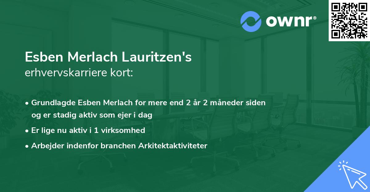 Esben Merlach Lauritzen's erhvervskarriere kort